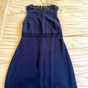 Like-new navy blue lace cutout Sail to Sable cocktail dress